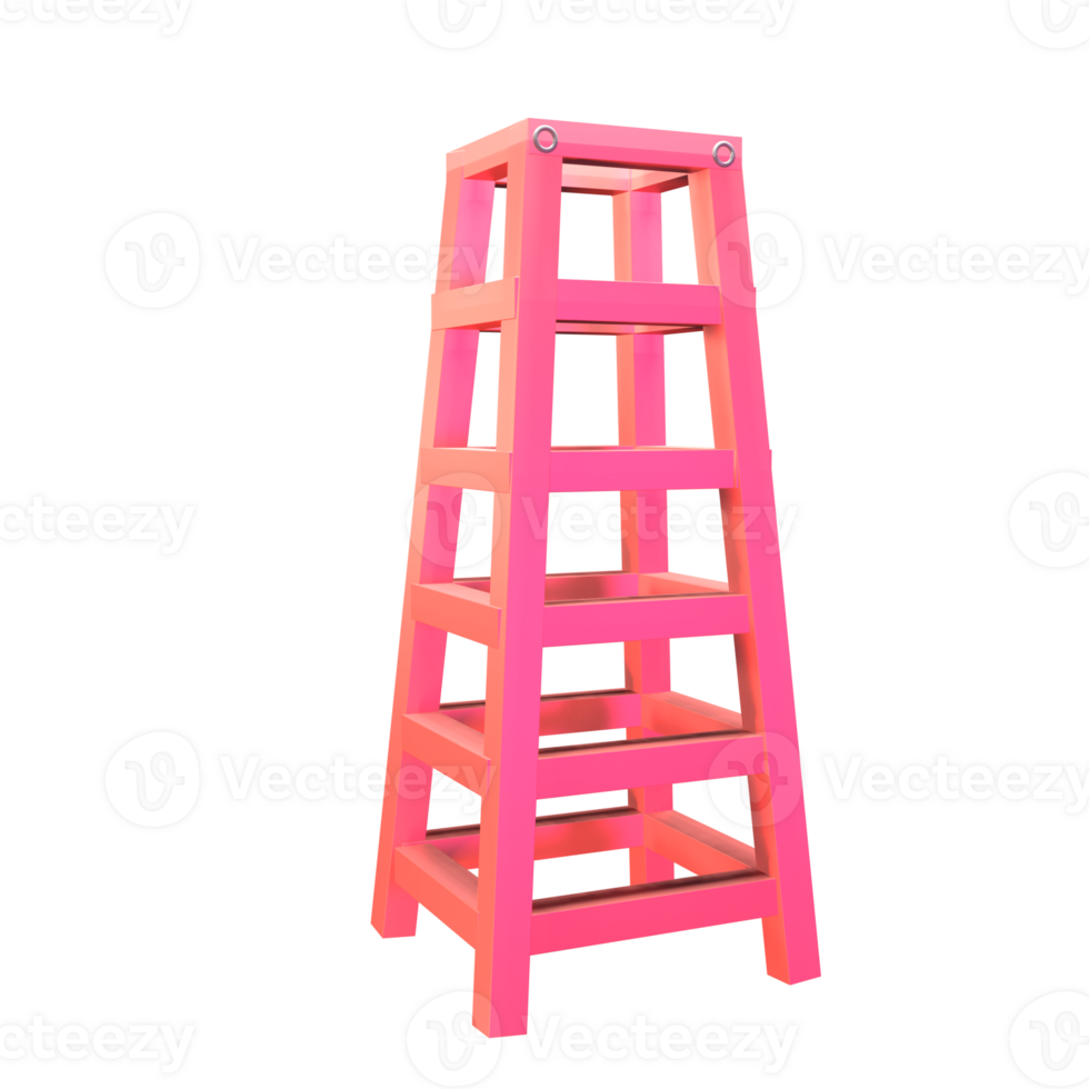 3D icon ladder rendered isolated on the transparent background png