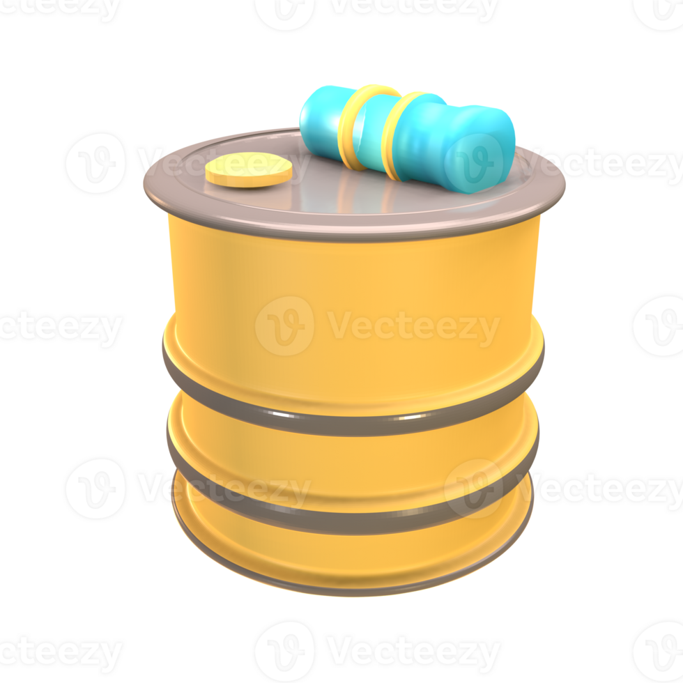 3d icono petróleo barril prestados aislado en el transparente antecedentes png