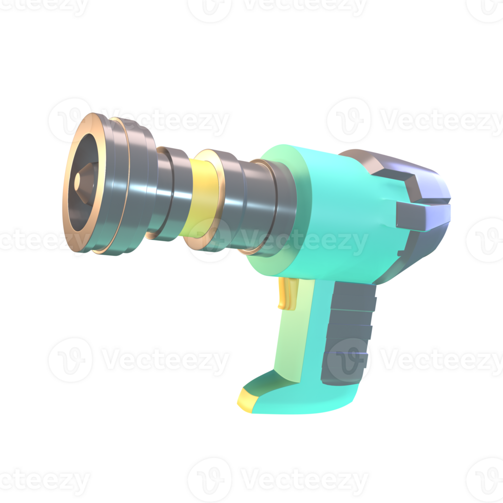 3D icon welding torch rendered isolated on the transparent background png