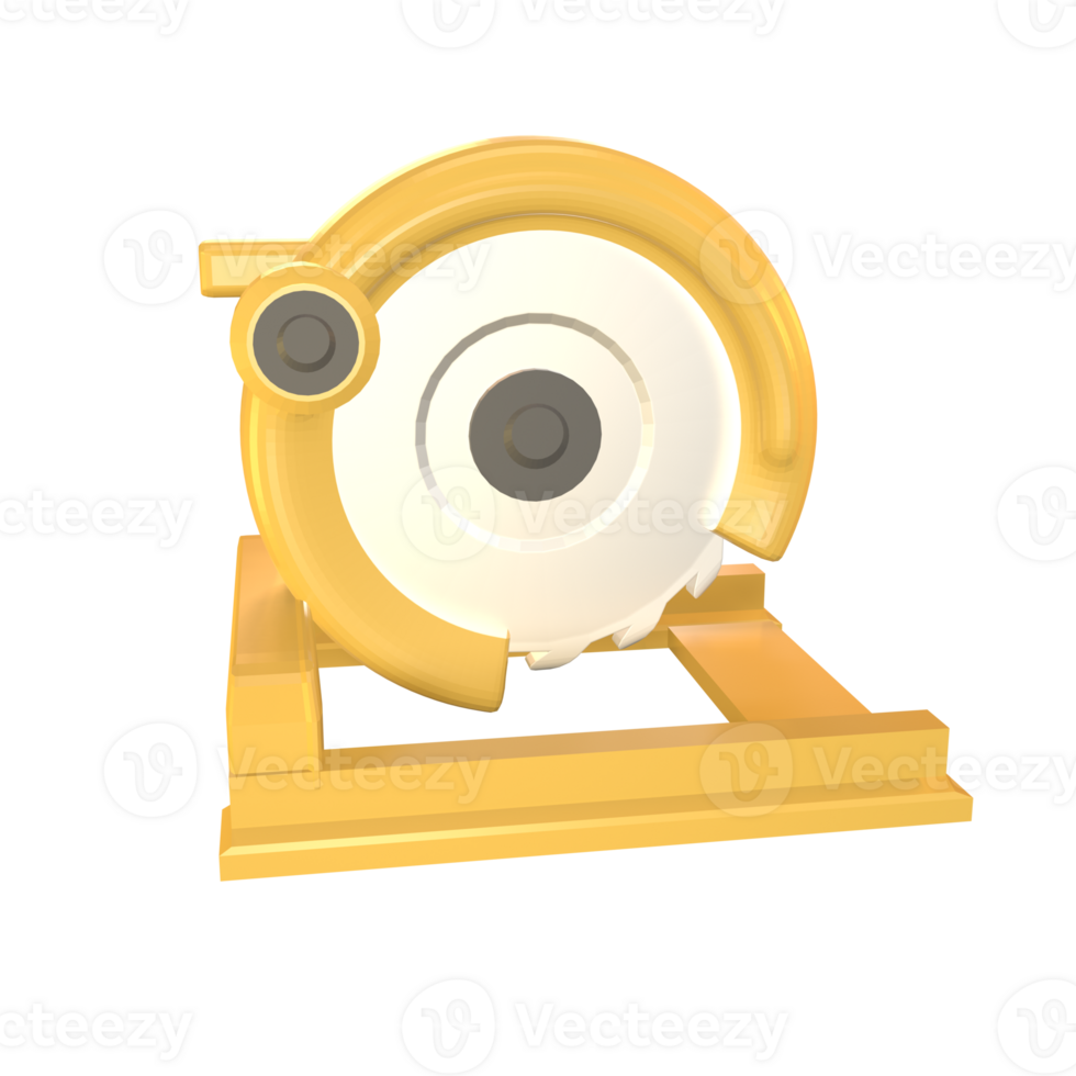 3D icon circular saw rendered isolated on the transparent background png