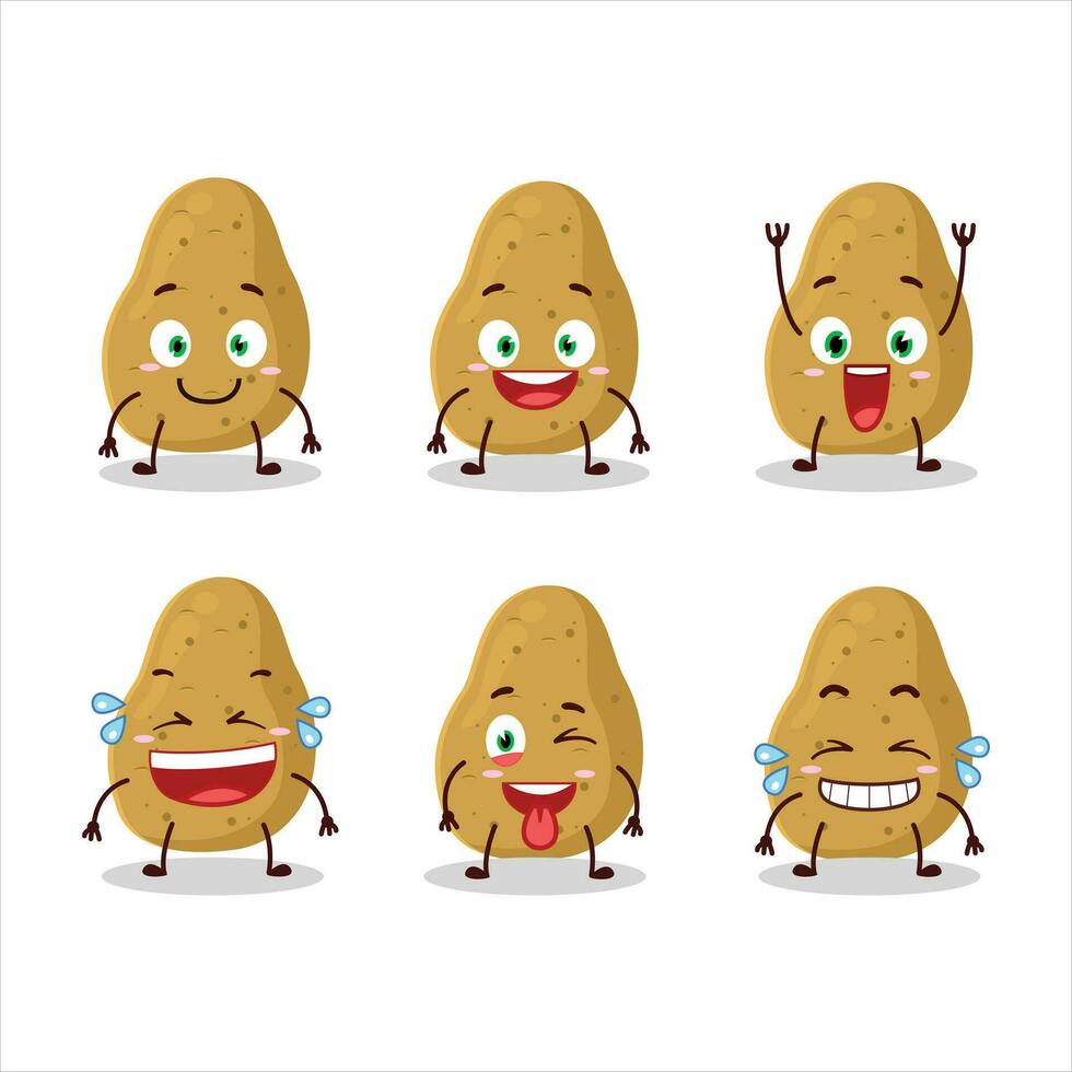 Cartoon character of potato with smile expression vector