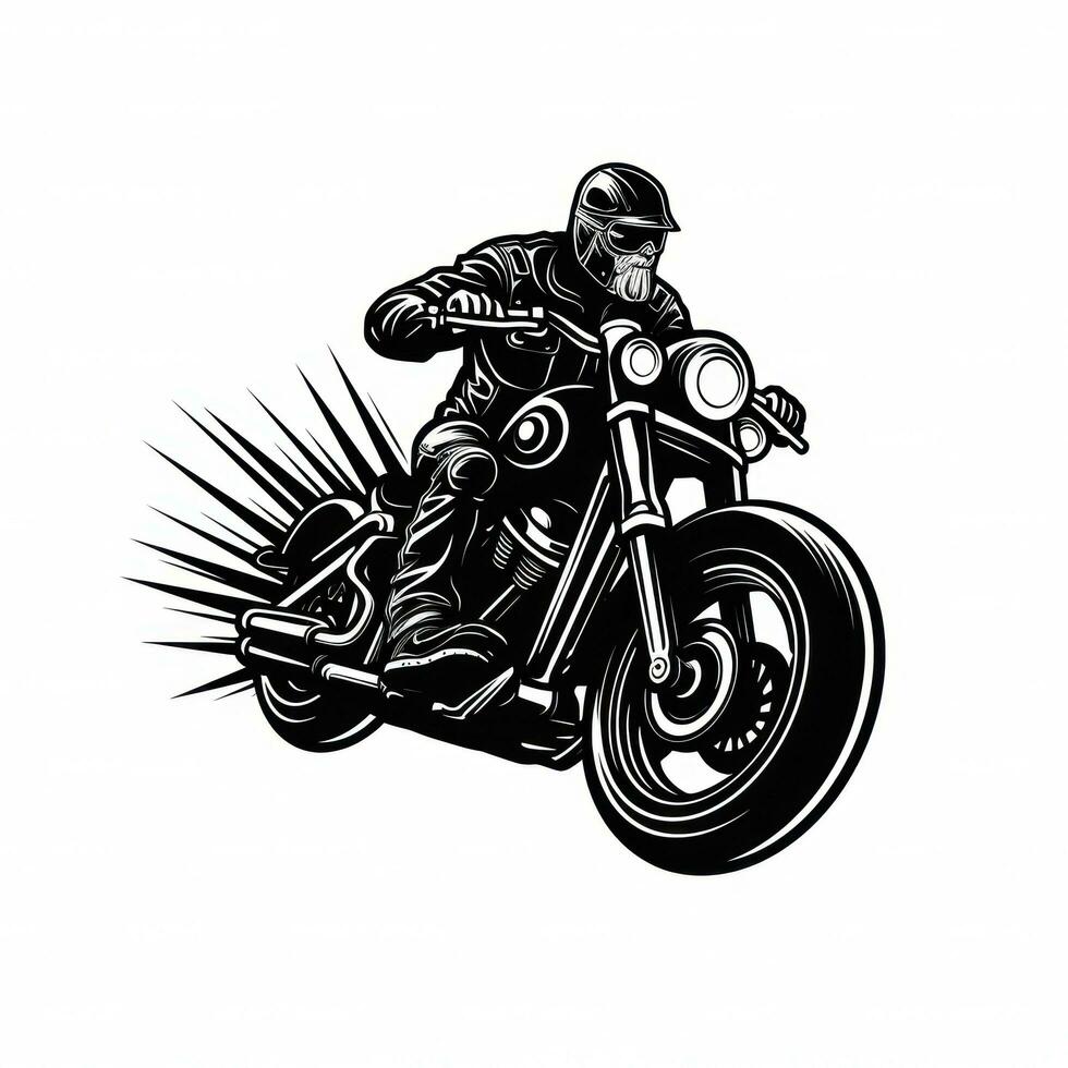 Black motorcycle club logo isolated photo