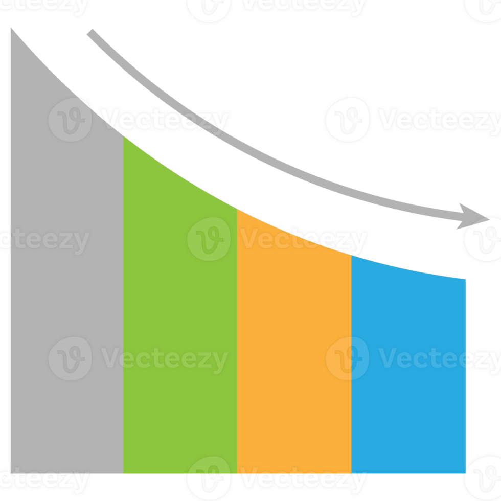Business graph icon, Color object statistics finance presentation, Flat success report symbol. png