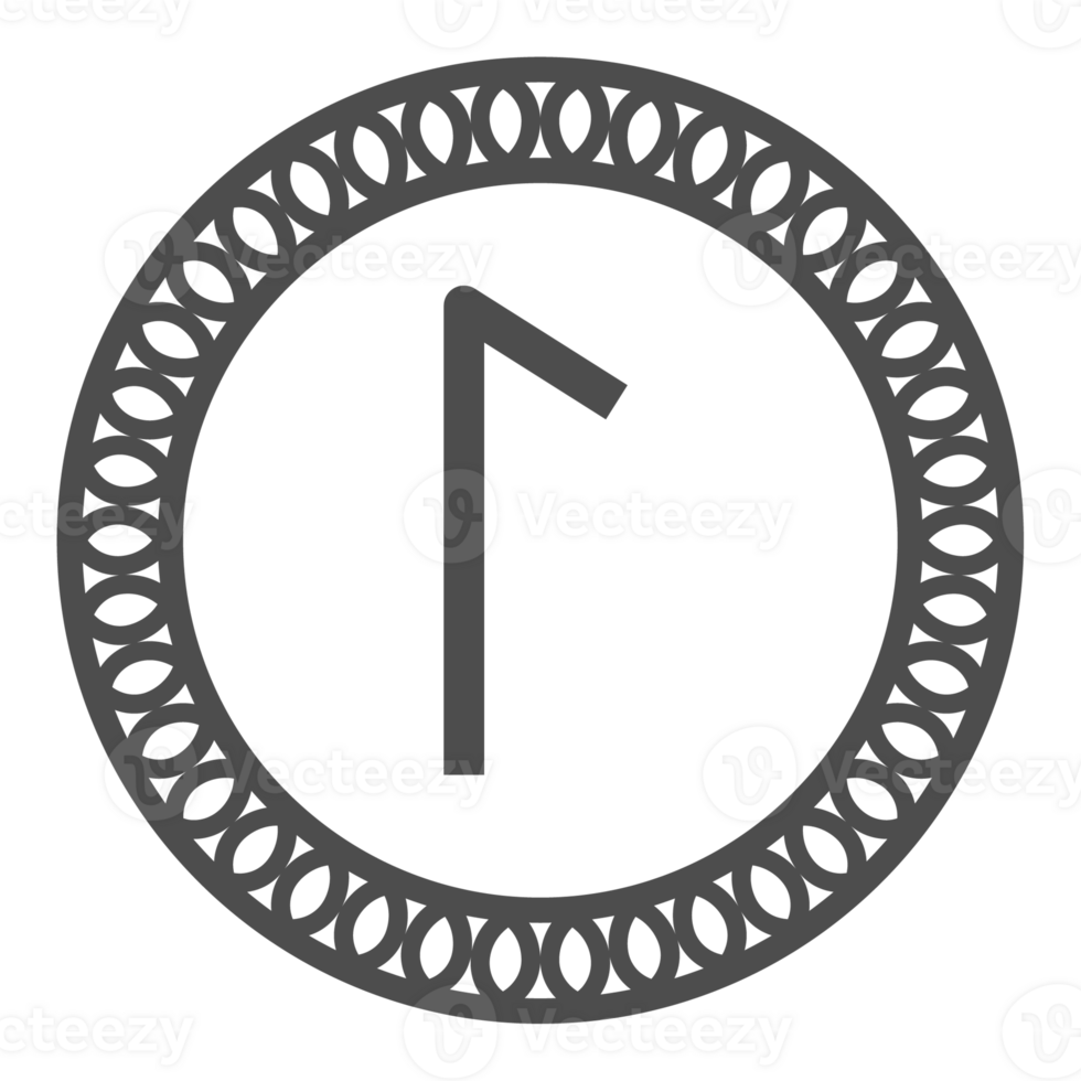 Runic alphabets icon with traditional pattern circle. Runes symbol graphic. Ancient norse. png