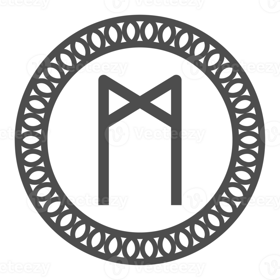 Runic alphabets icon with traditional pattern circle. Runes symbol graphic. Ancient norse. png