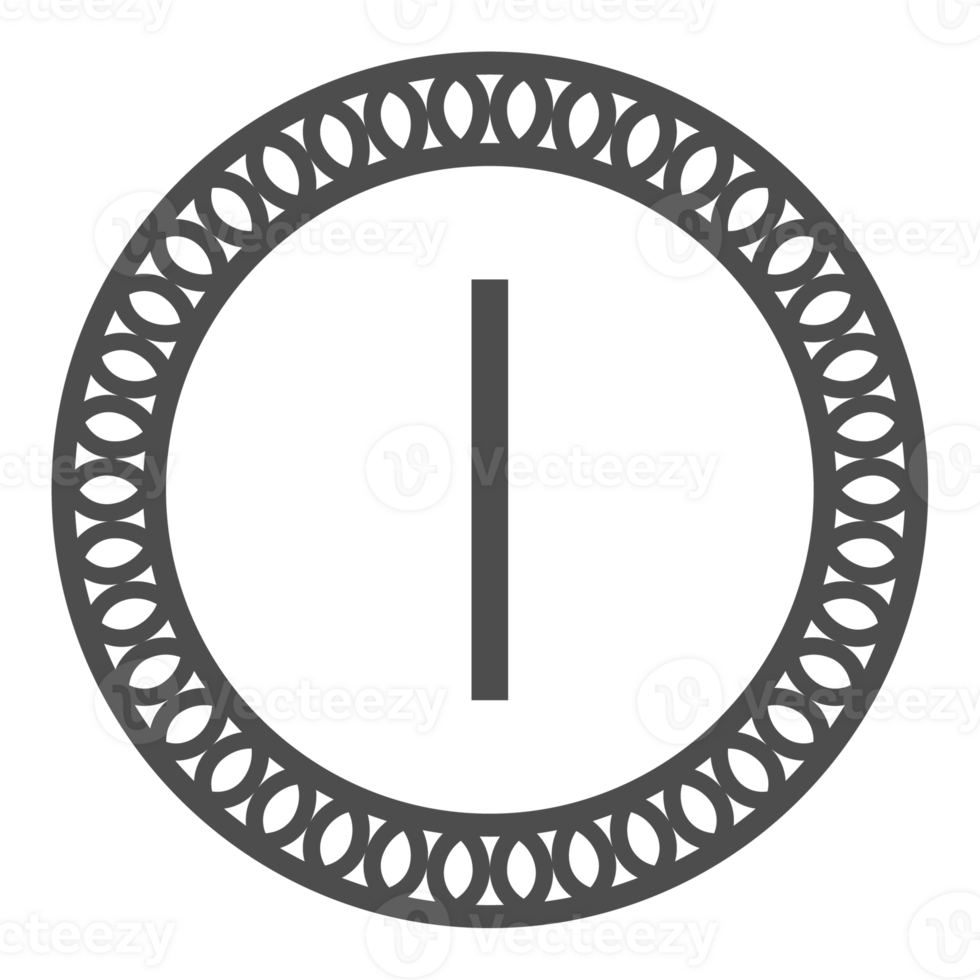 Runic alphabets icon with traditional pattern circle. Runes symbol graphic. Ancient norse. png