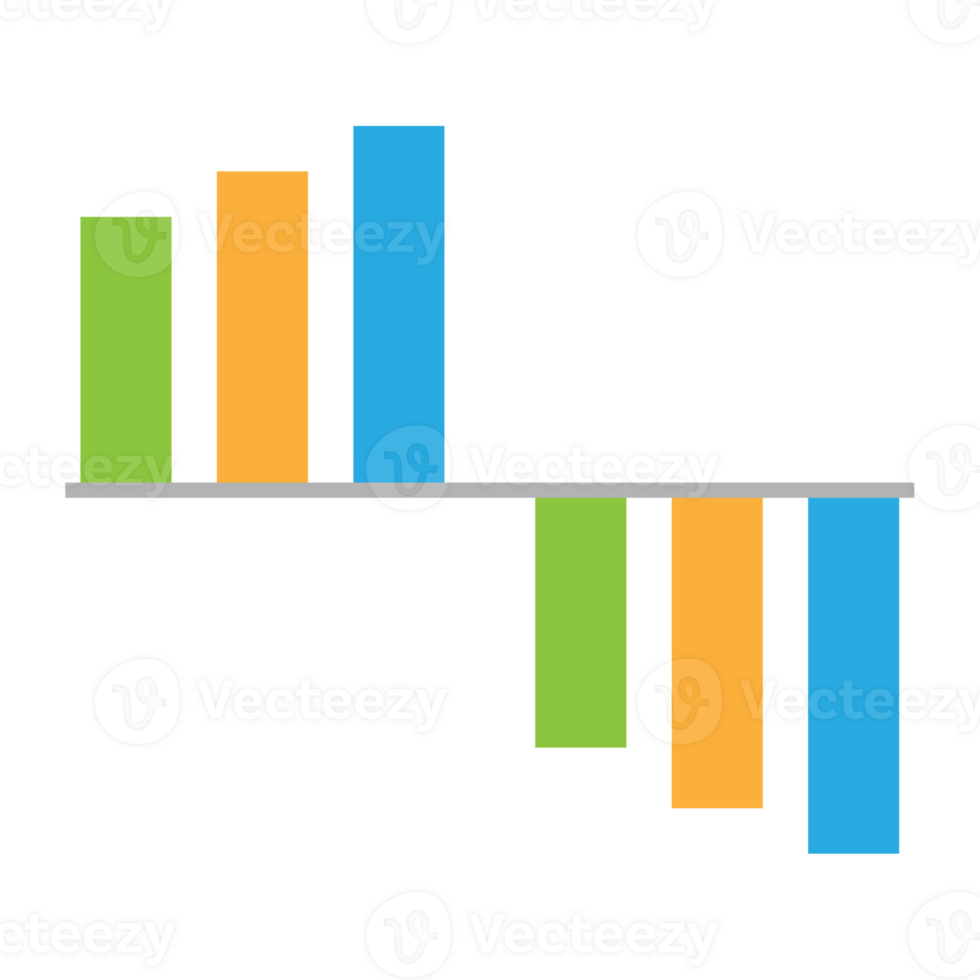 Business graph icon, Color object statistics finance presentation, Flat success report symbol. png