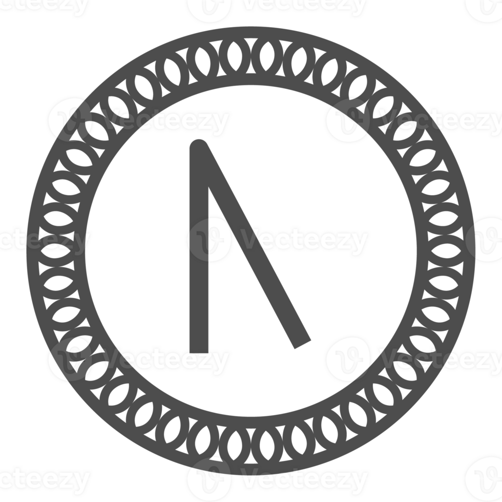 Runic alphabets icon with traditional pattern circle. Runes symbol graphic. Ancient norse. png
