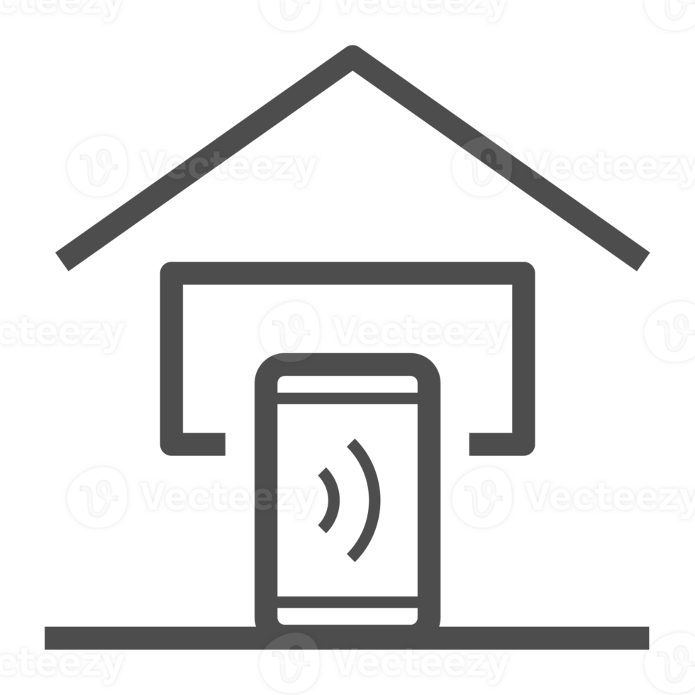 Smart home technology line icon. Home equipment  object symbol. png