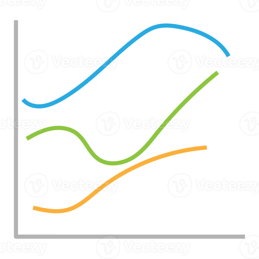 Business graph icon, Color object statistics finance presentation, Flat success report symbol. png