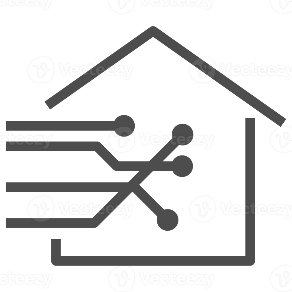 smart Hem teknologi linje ikon. Hem Utrustning objekt symbol. png