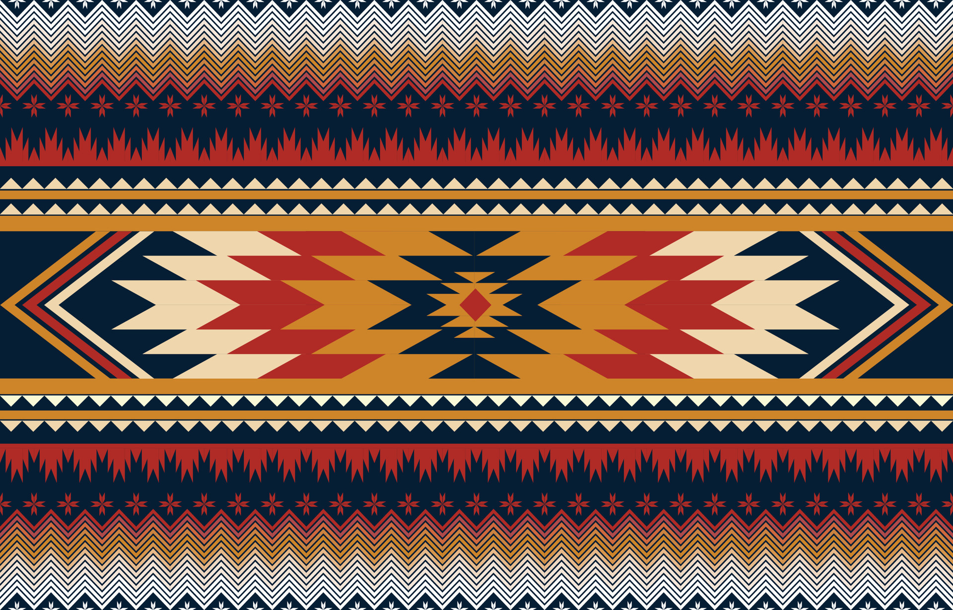 The geometric ethnic pattern of traditional style. Navajo, America ...
