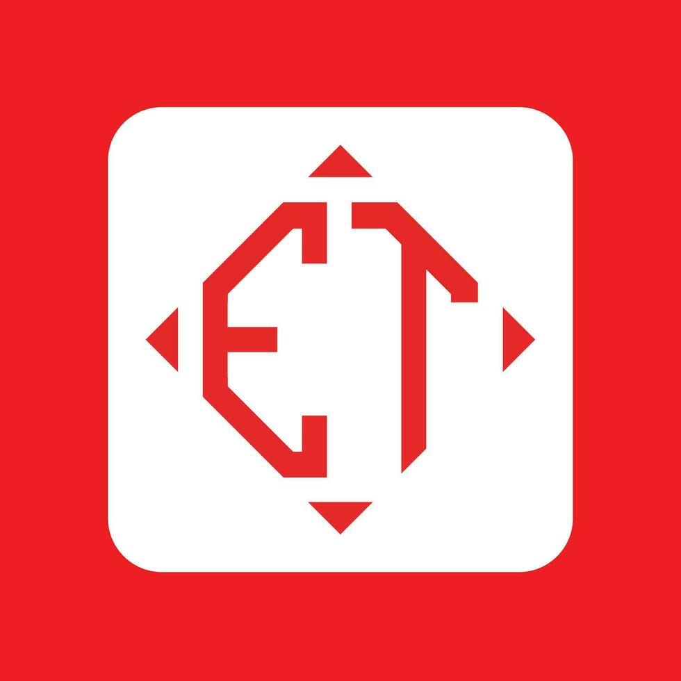 Creative simple Initial Monogram ET Logo Designs. vector