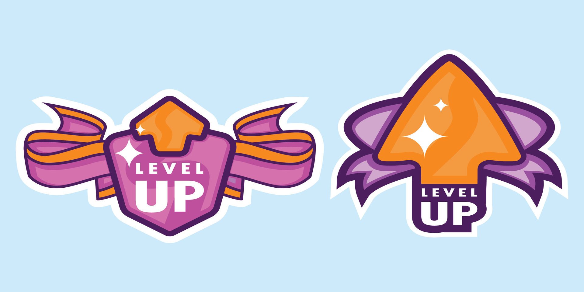 Level up game icon element, Game UI UX level up icon design. 26973870