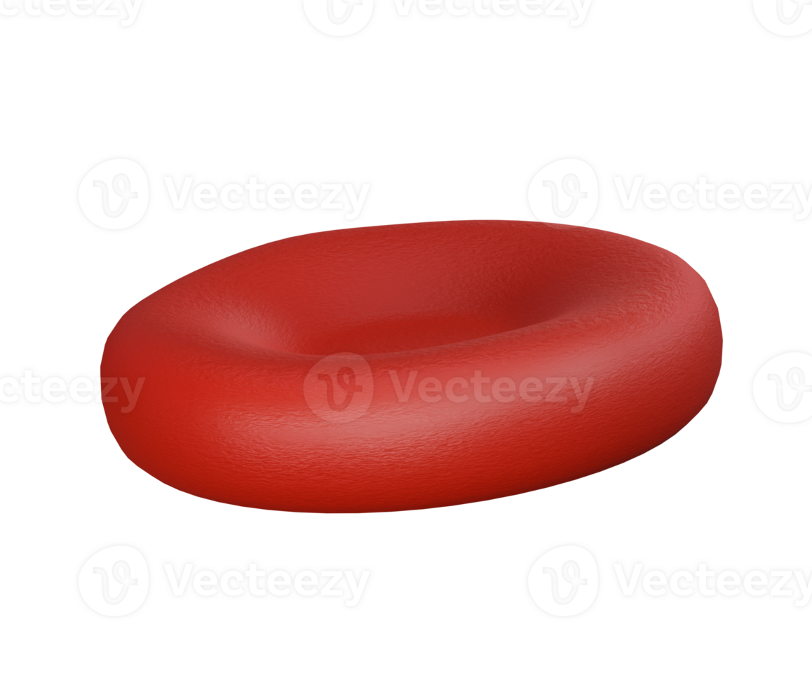 3d erythrocyte or red blood cell medicine isolated transparent pgn. picture of hemoglobin for hematology, microbiology png