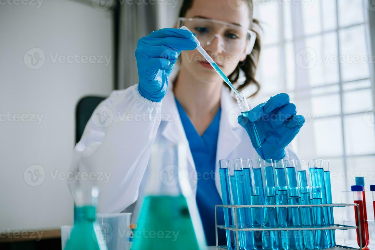 Dctor work on digital tablet healthcare doctor technology tablet using computer  in laboratory study with virtual icon photo