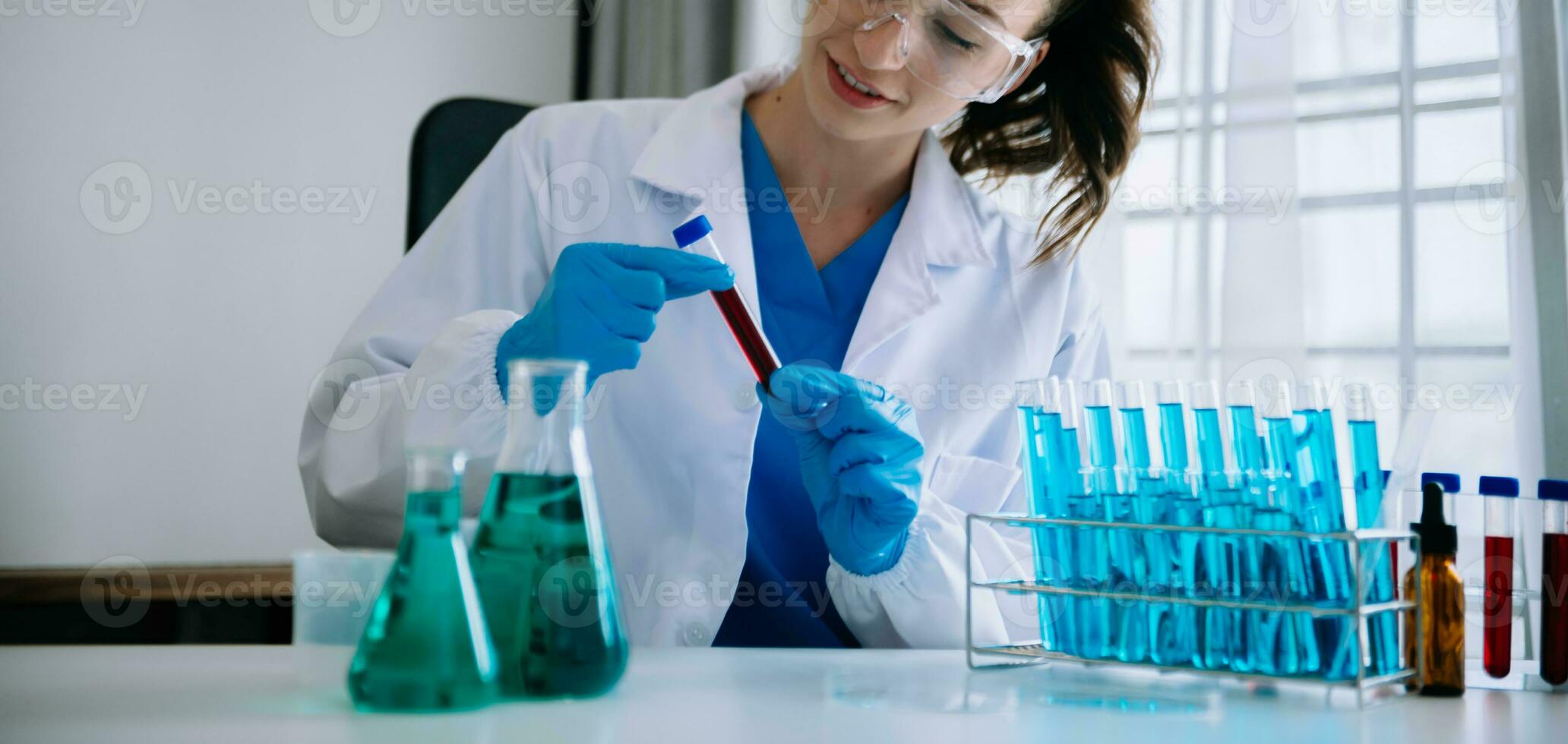 Dctor work on digital tablet healthcare doctor technology tablet using computer  in laboratory study with virtual icon photo