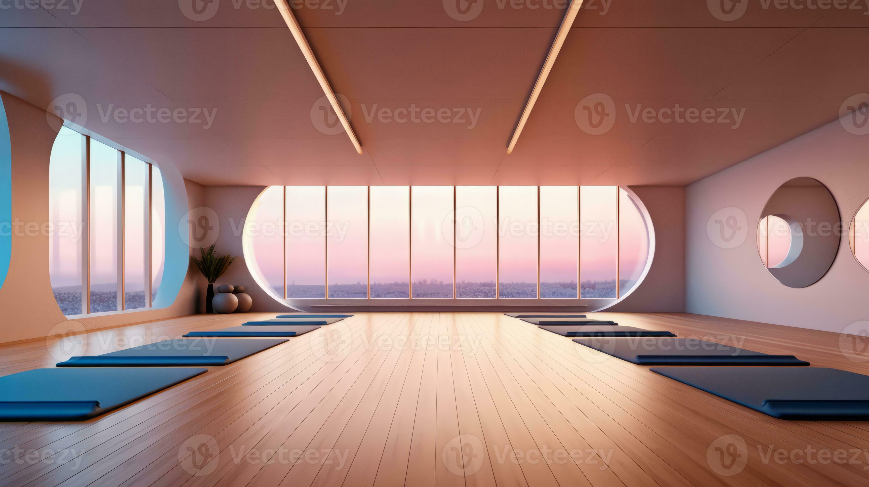 Yoga Studio room of a beautiful futuristic design. AI Generated. 26974359  Stock Photo at Vecteezy