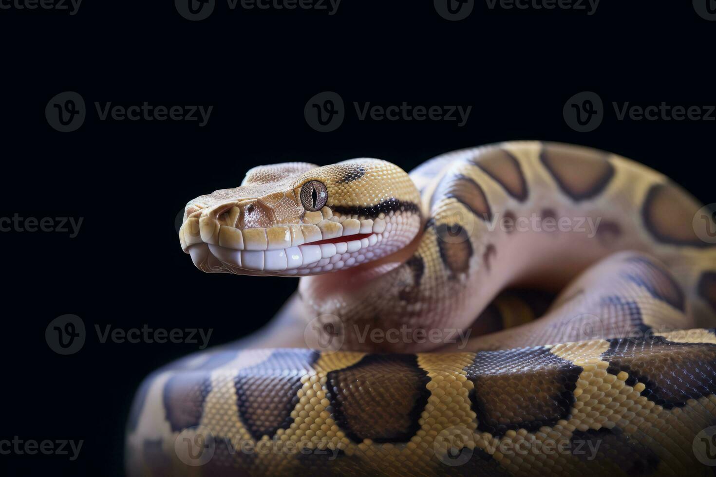 Cute Ball Python in nature, national geography, Wide life animals. AI Generated. photo