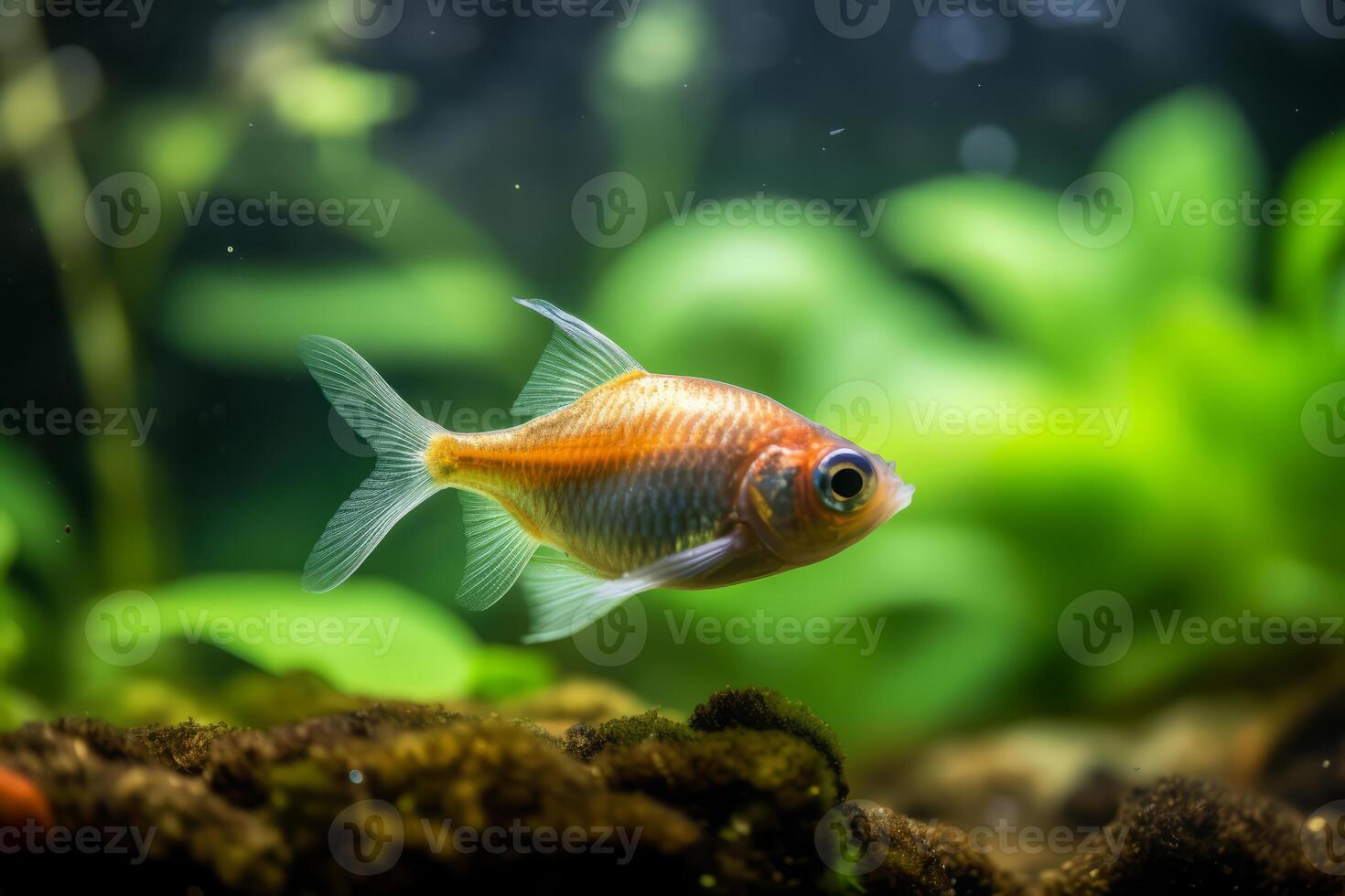 Cute Tetra in nature, national geography, Wide life animals. AI Generated. photo