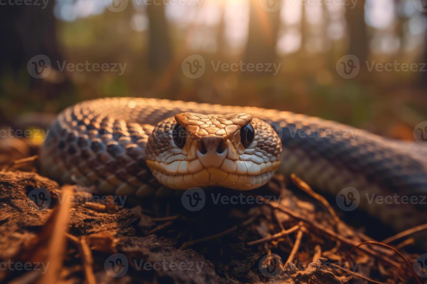 Snake in nature, national geography, Wide life animals. . photo