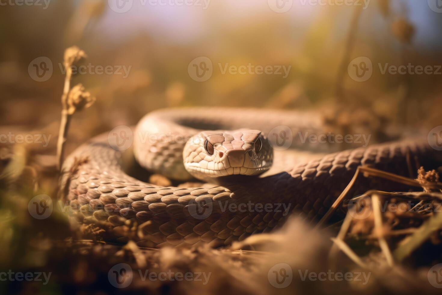 Snake in nature, national geography, Wide life animals. . photo