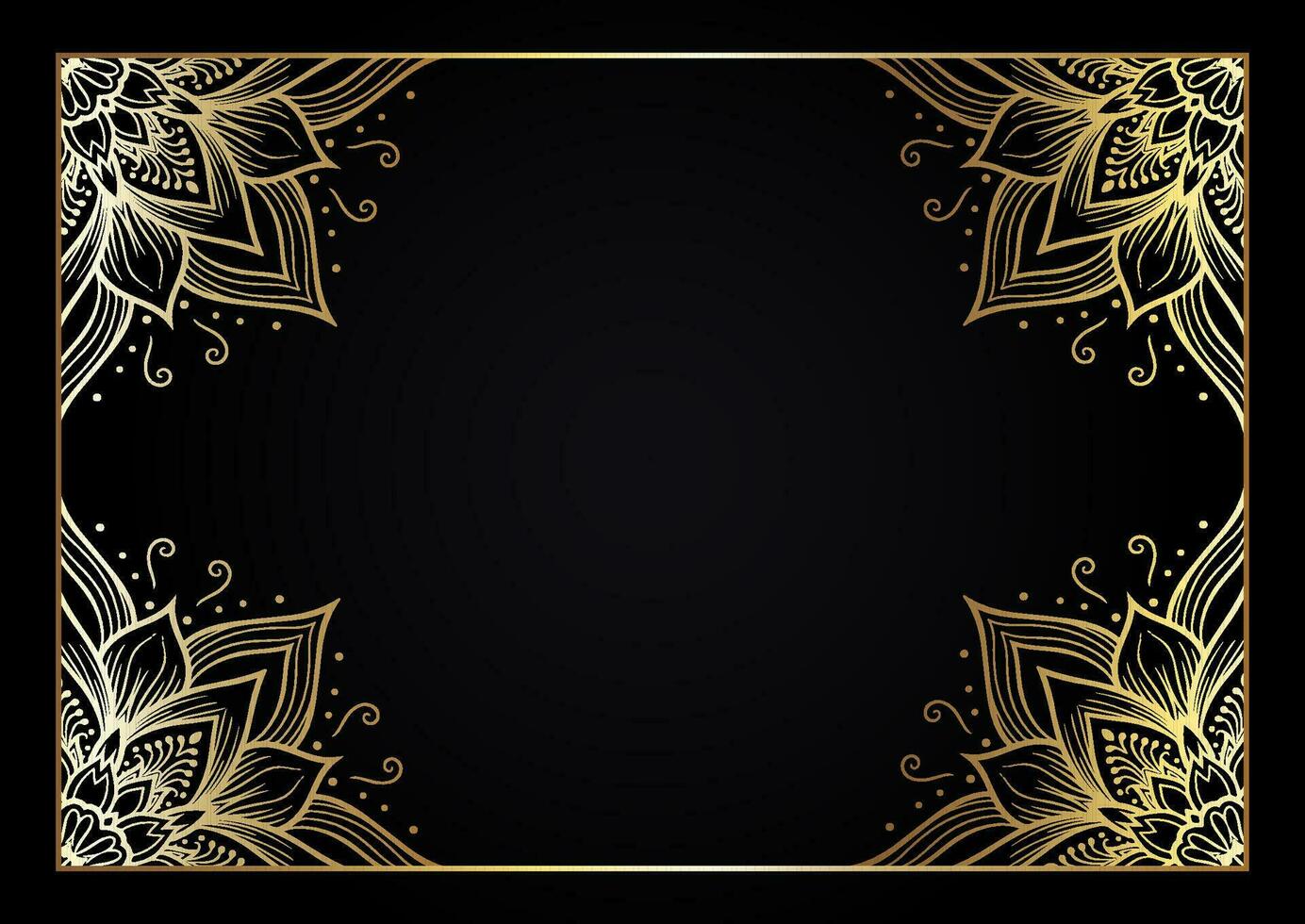 elegant background with decorative gold border vector