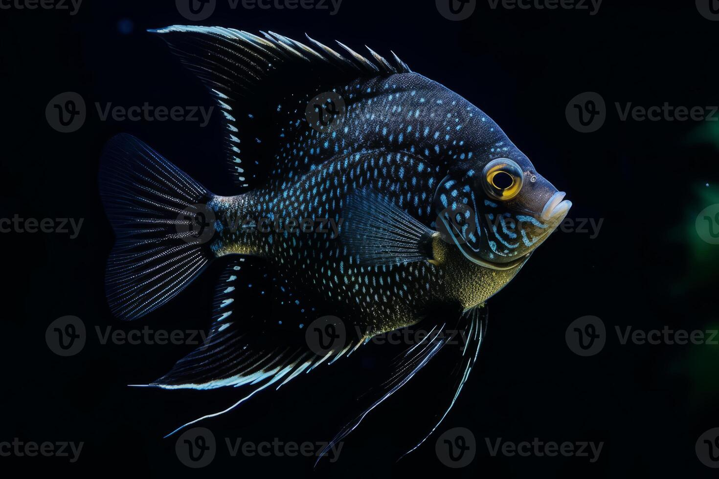 Cute Angelfish in nature, national geography, Wide life animals. AI Generated. photo