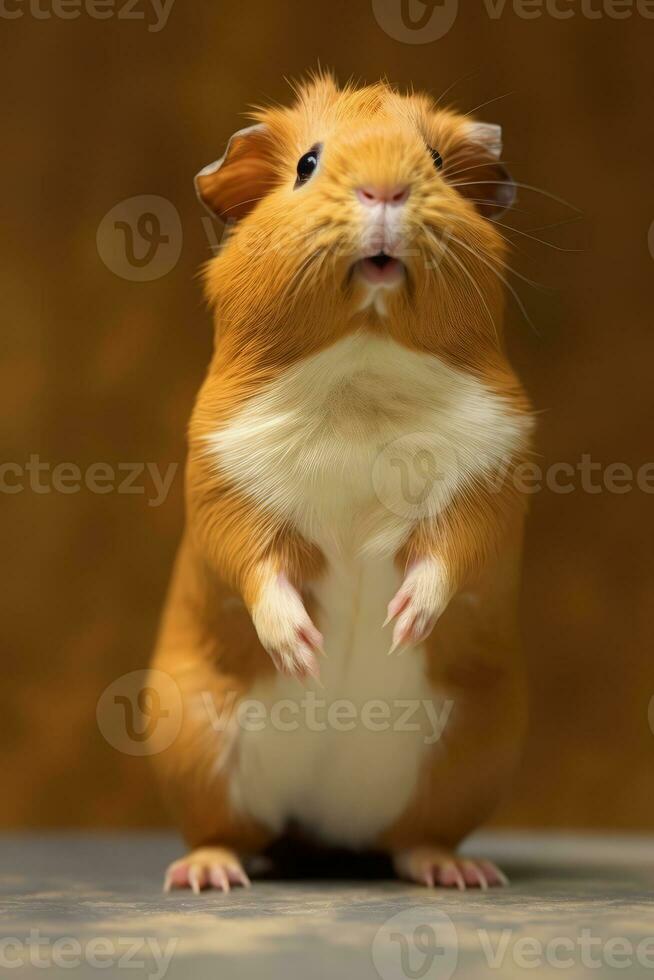 Very cute baby Guinea pig in nature, national geography, Wide life animals. AI Generated. photo