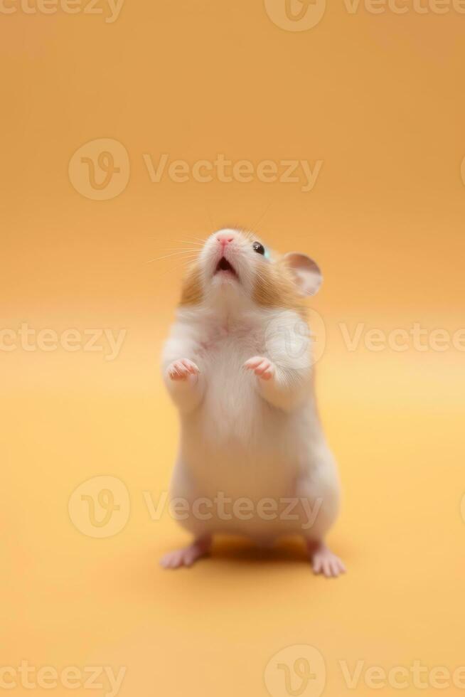 Very cute baby Hamster in nature, national geography, Wide life animals. AI Generated. photo