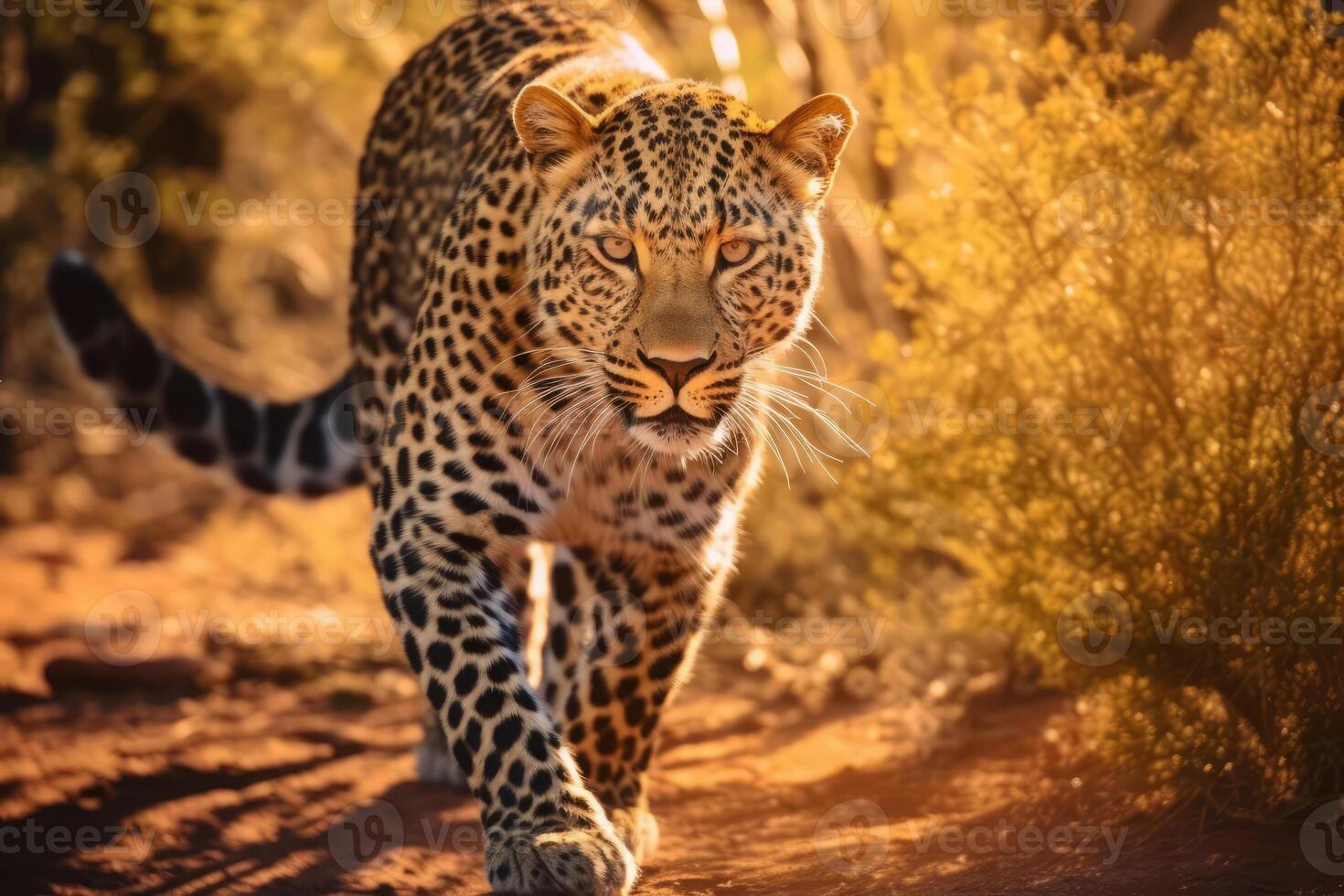 Leopard in nature, national geography, Wide life animals. AI Generated. photo