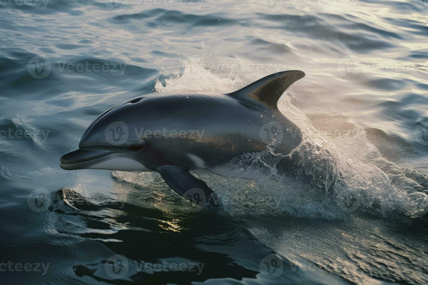 Porpoise in nature, national geography, Wide life animals. AI Generated. photo