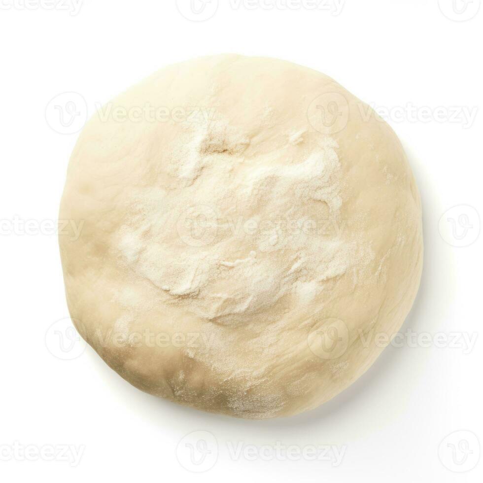 Dough top view isolated on white background photo