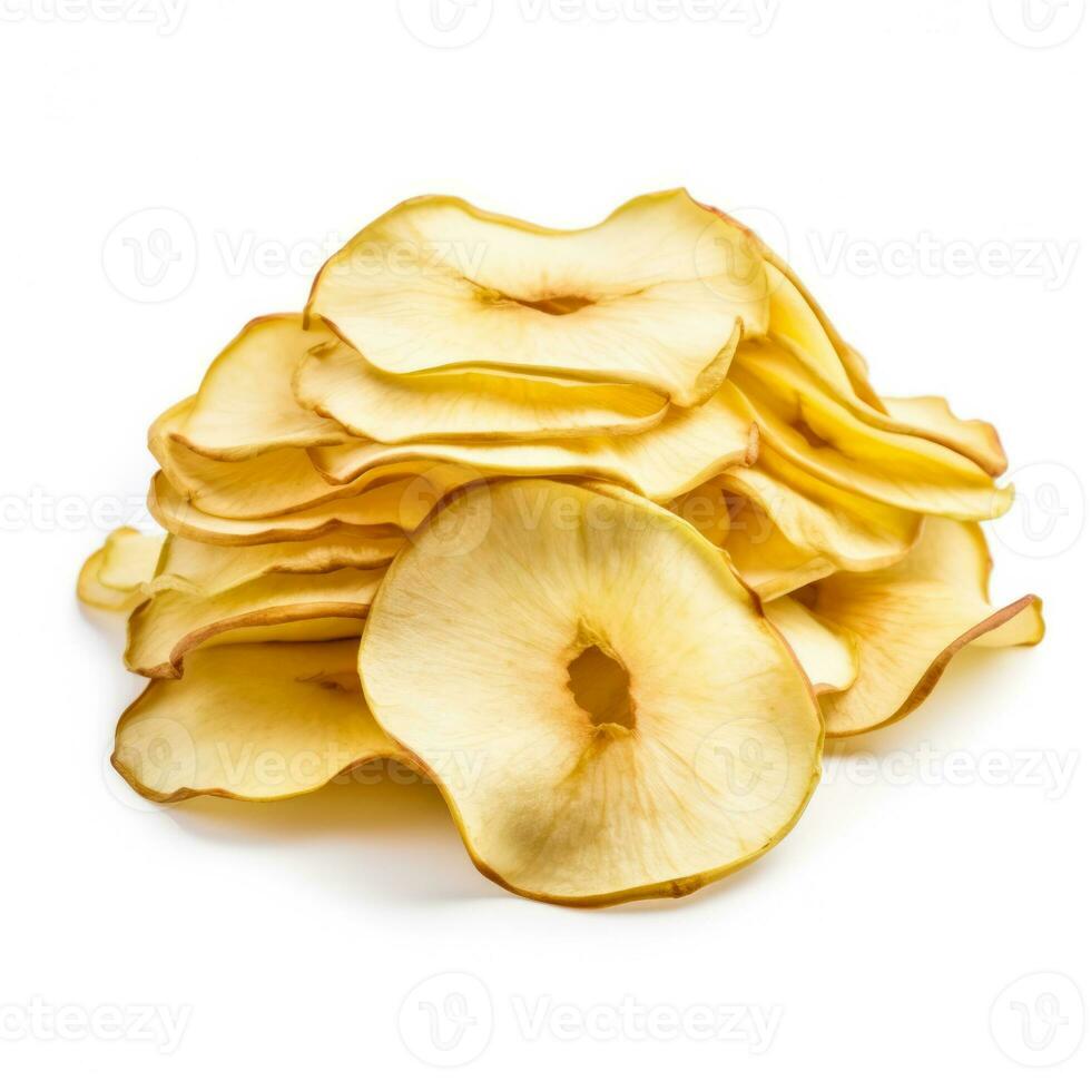 Dried Apple Slices isolated on white background photo