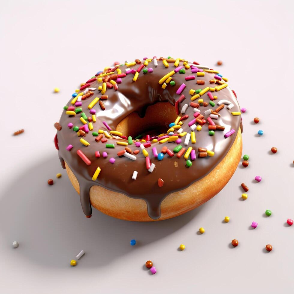 Delicious Donuts with Sprinkles on top tasty Dessert Sweets AI Generated photo