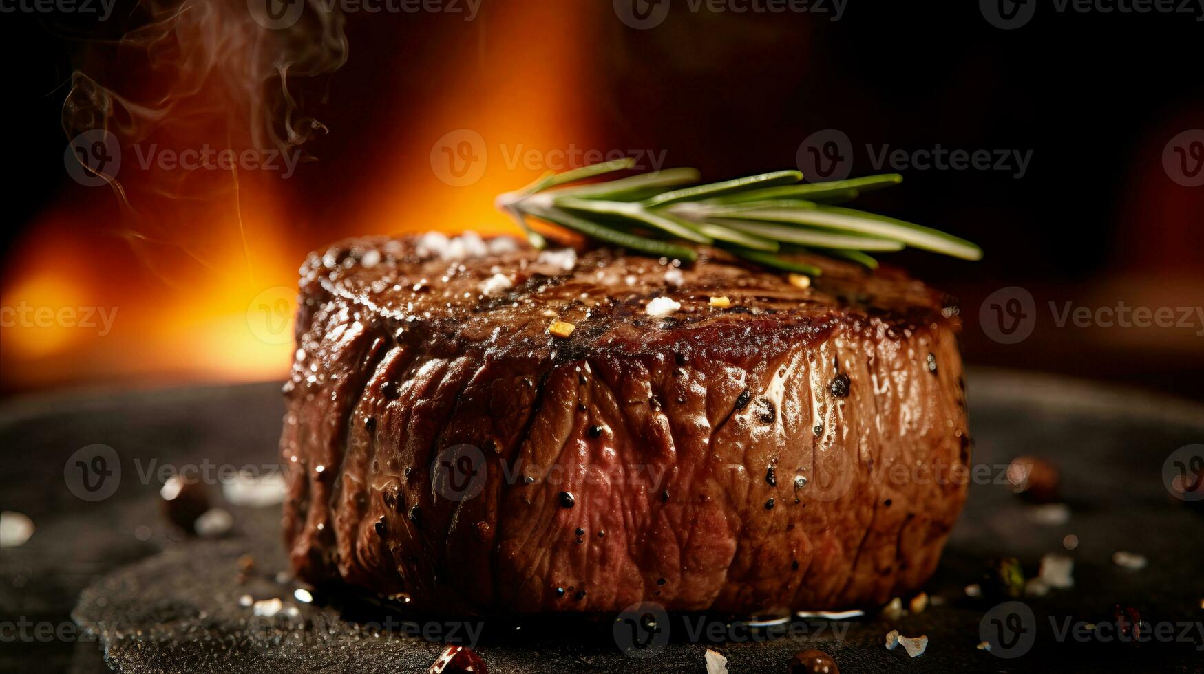 Filet Mignon Steak. AI Generated. photo