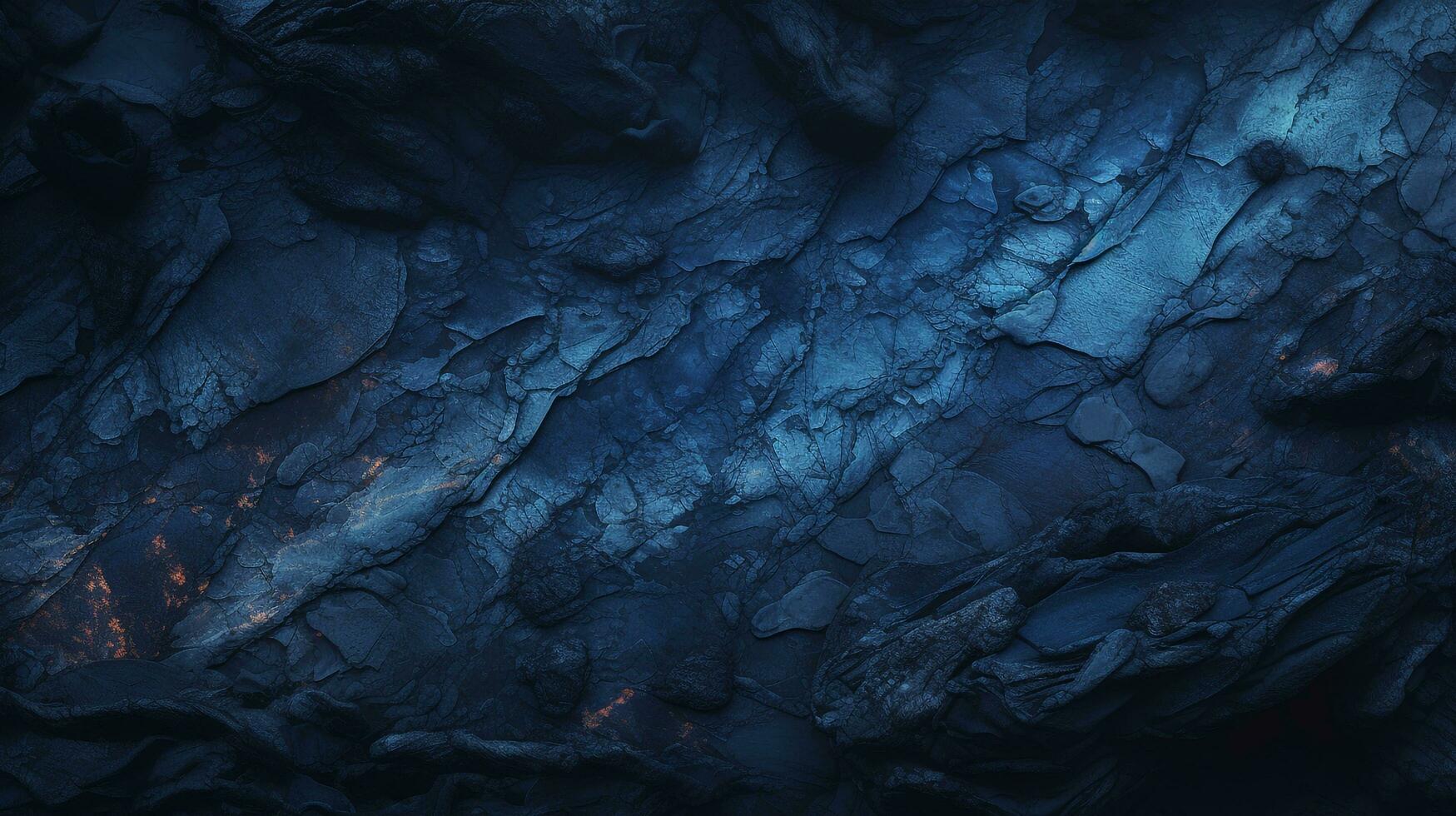 Very blue Thunder stone background, AI generated photo