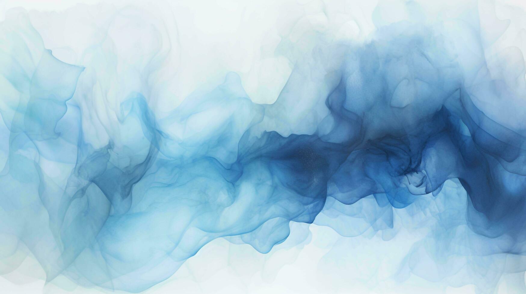 Pure blue light smoke, mist, Pure white background, AI generated photo