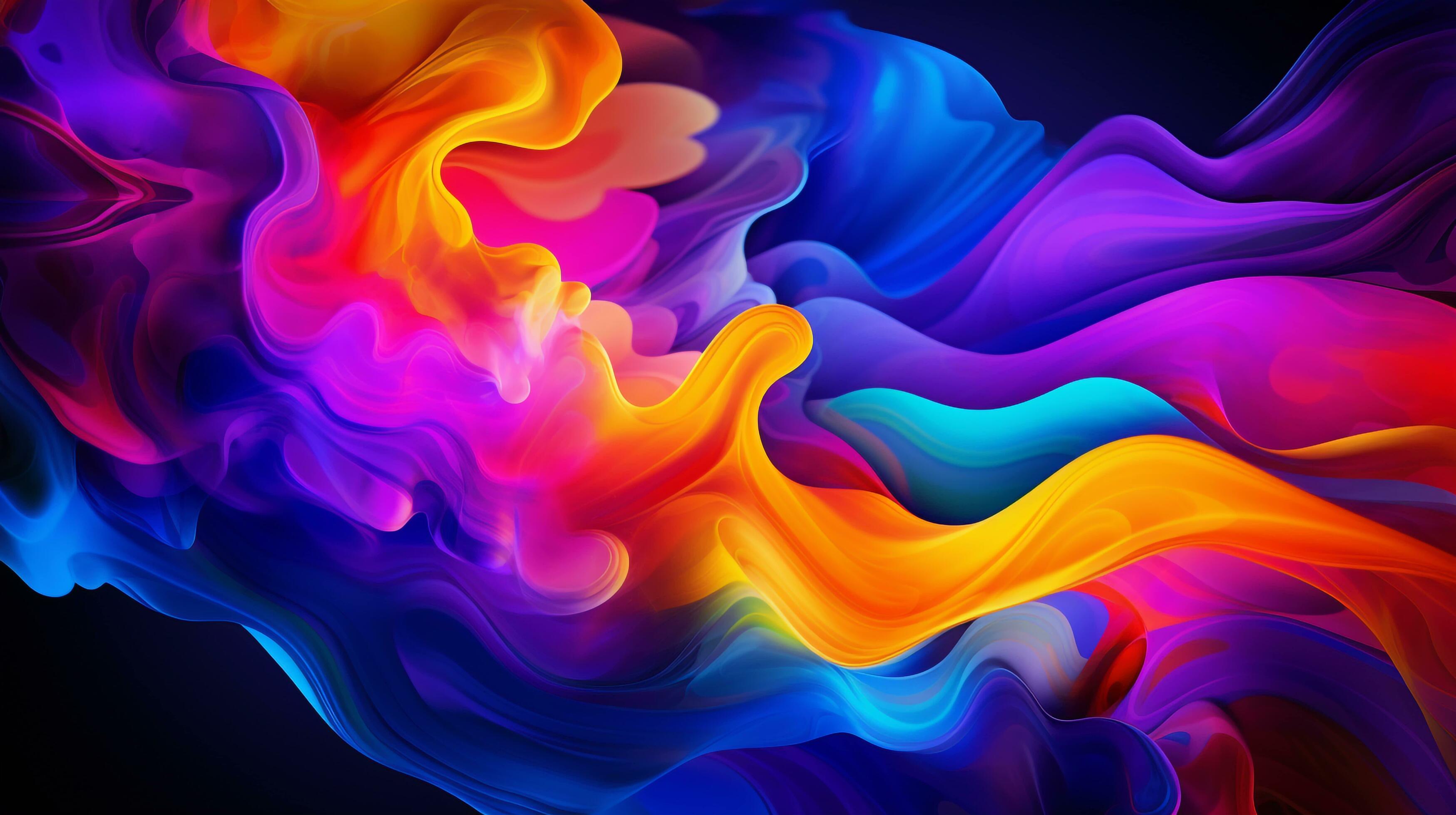 Abstract Vibrant Colors Background. Stock Photo, Picture and