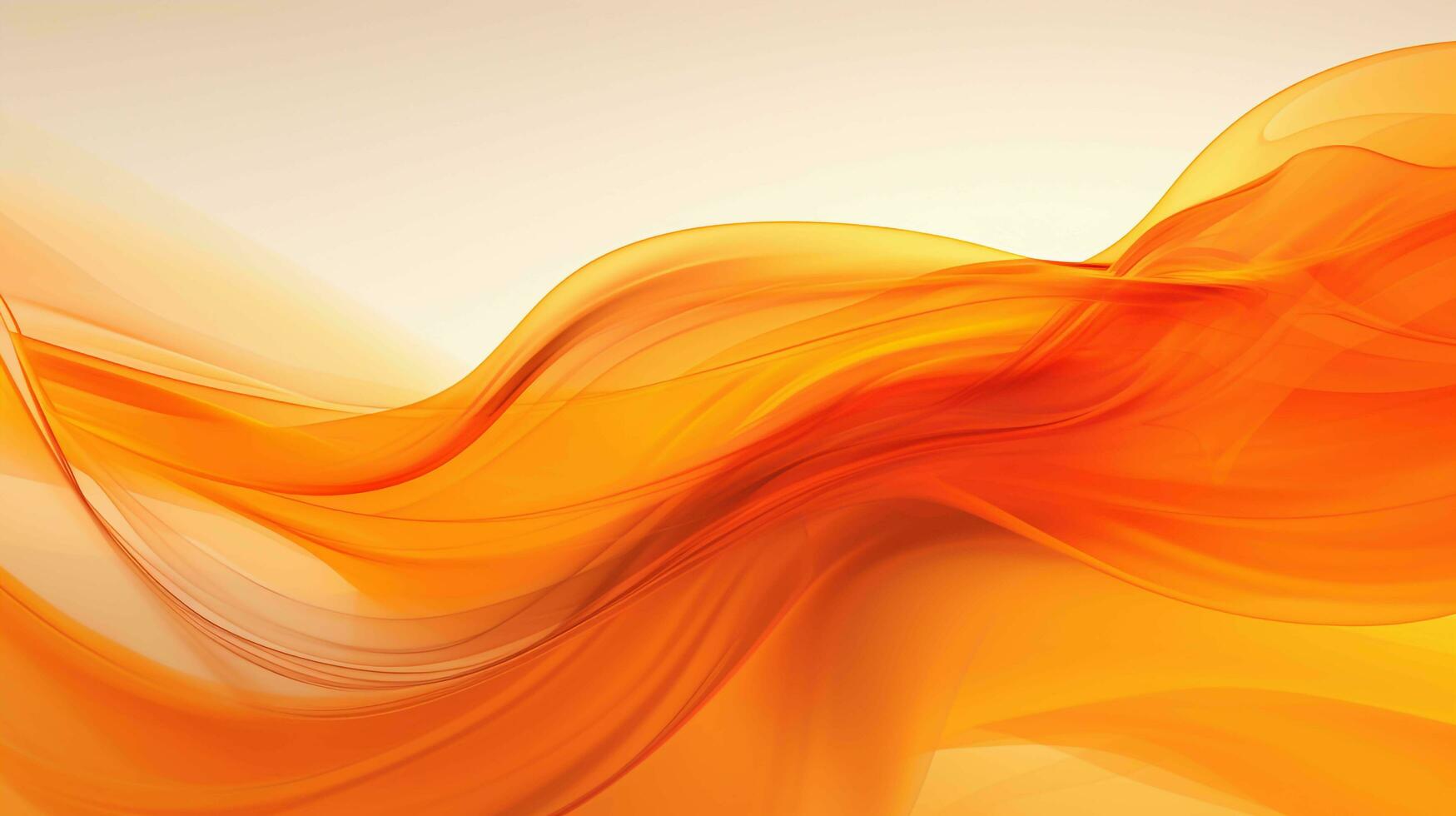 abstract orange wave background, AI generated photo