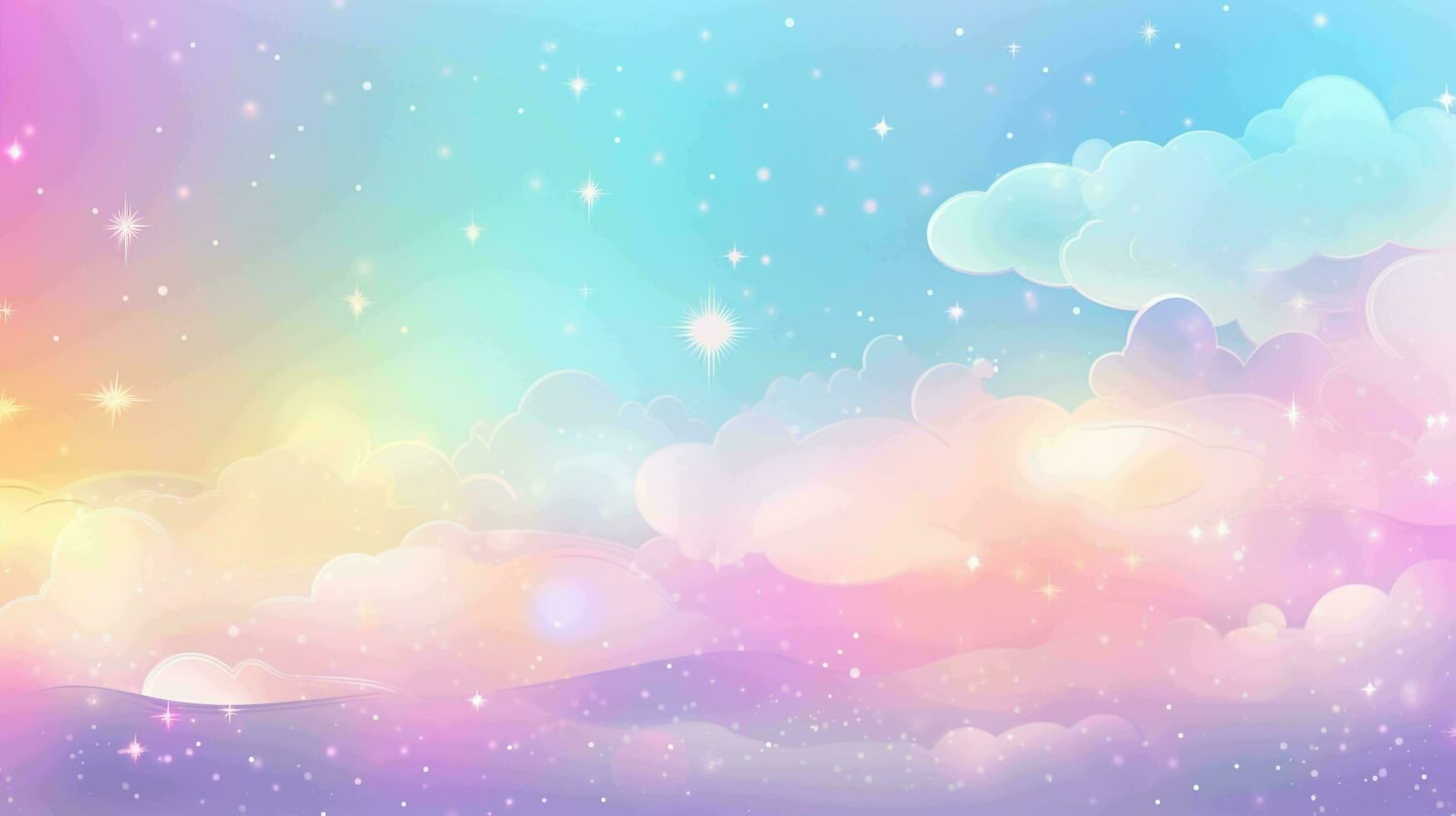 Rainbow unicorn background Magic holographic galaxy. Marble kawaii texture. Vector cosmic girlie wallpaper, AI generated photo