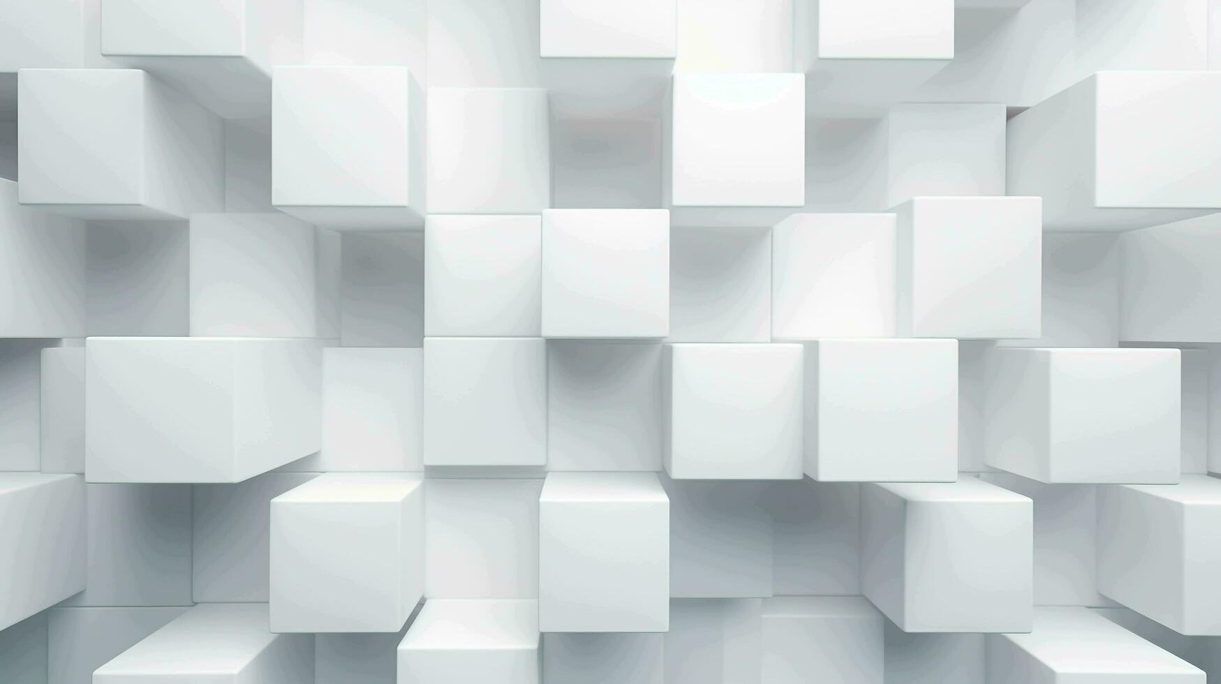 white cube boxes block background, AI generated photo
