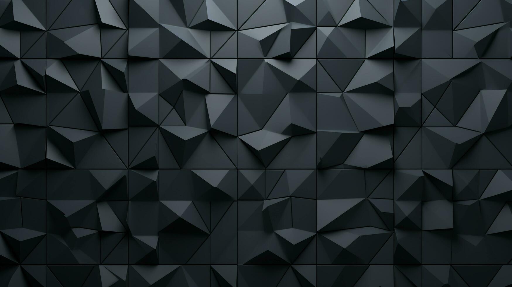 triangular pattern black background, AI generated photo