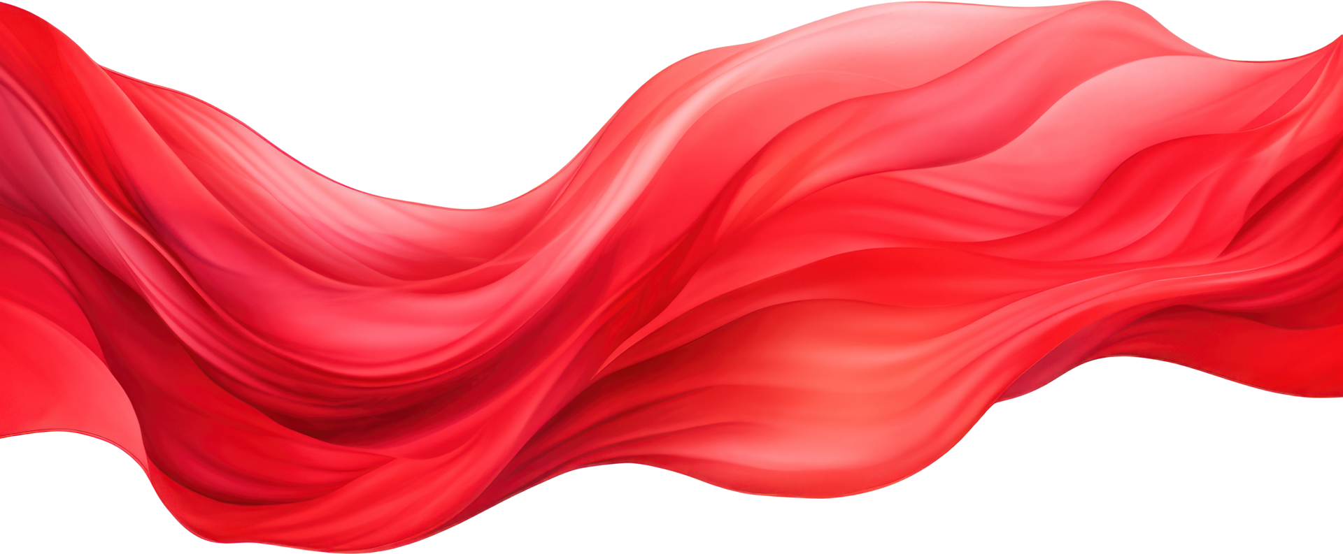 Red wave watercolor illustration. png