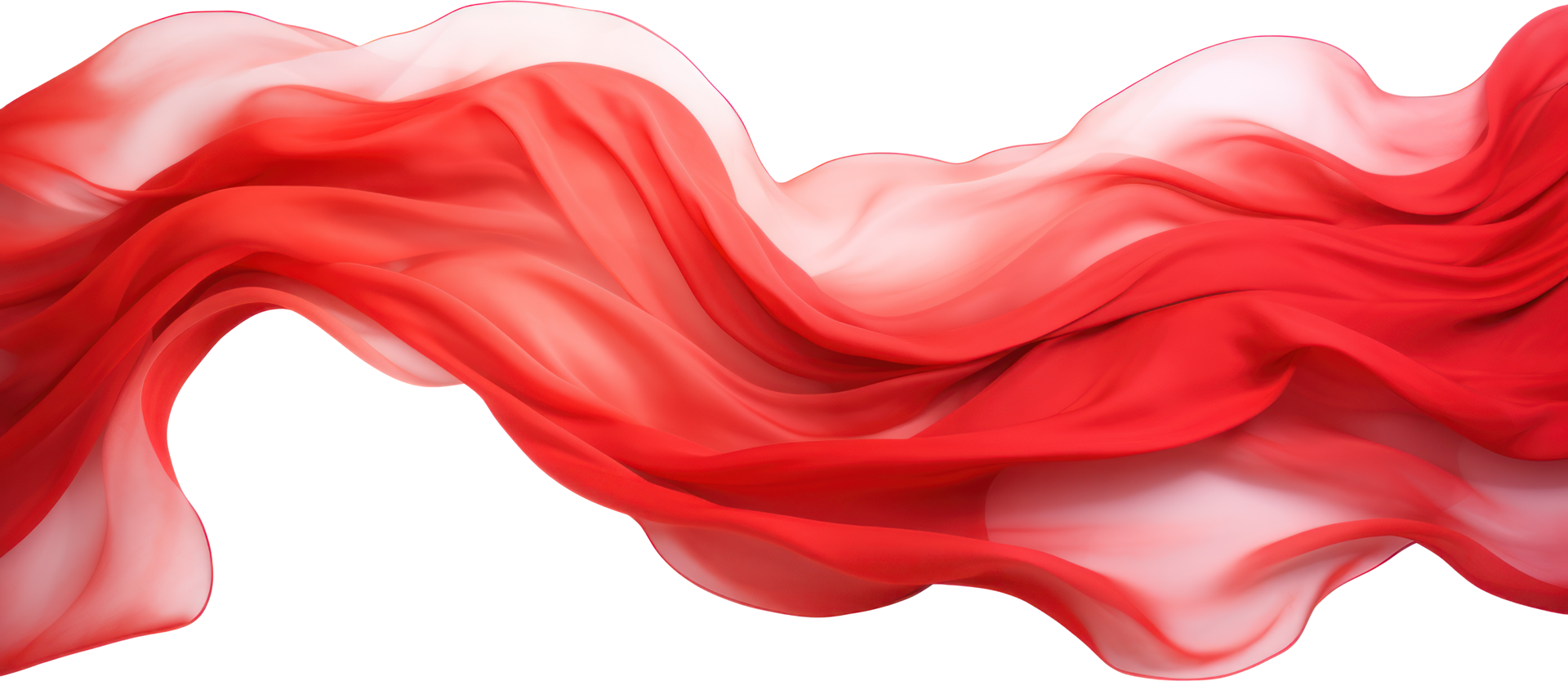 Red wave watercolor illustration. AI Generated png