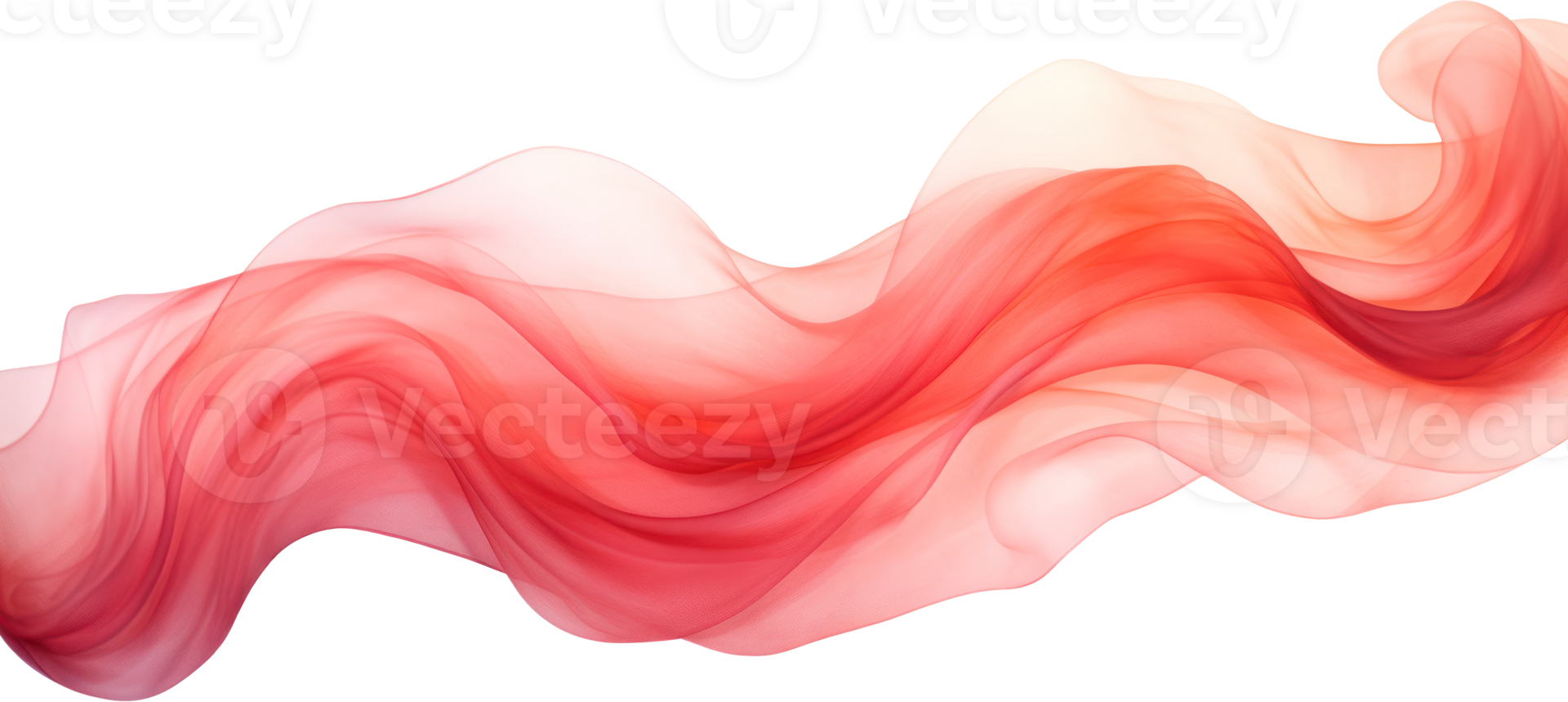 Red wave watercolor illustration. AI Generated png