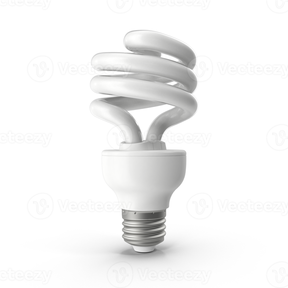 3D rendering of LED energy light PNG, incandescent, and energysaving
