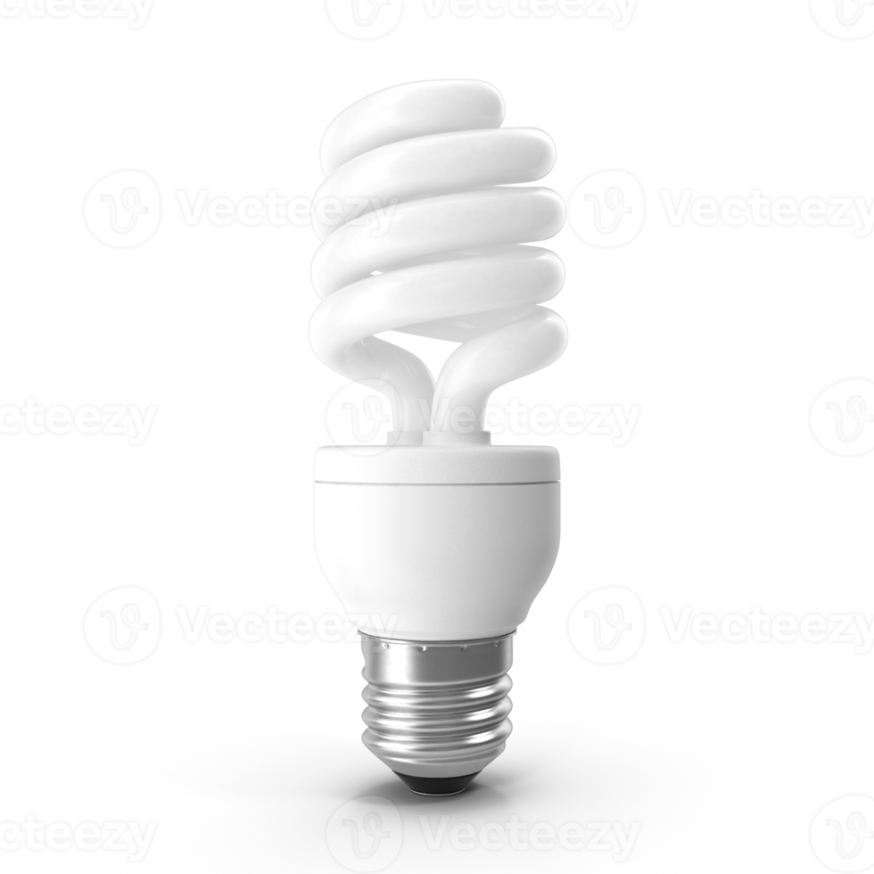 3D rendering of LED energy light PNG, incandescent, and energysaving