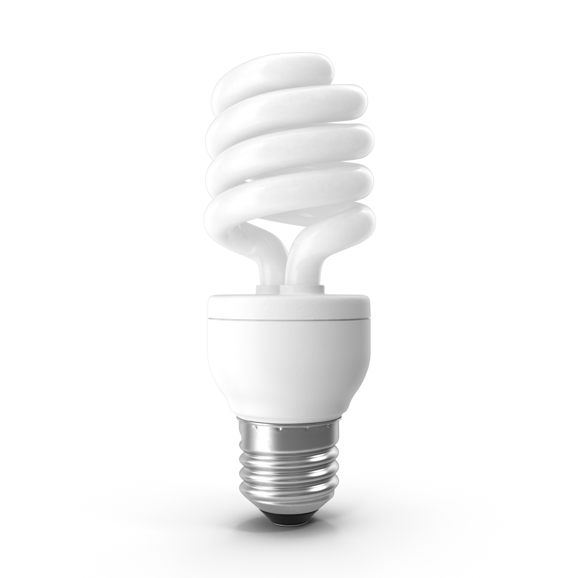 3D rendering of LED energy light PNG, incandescent, and energysaving