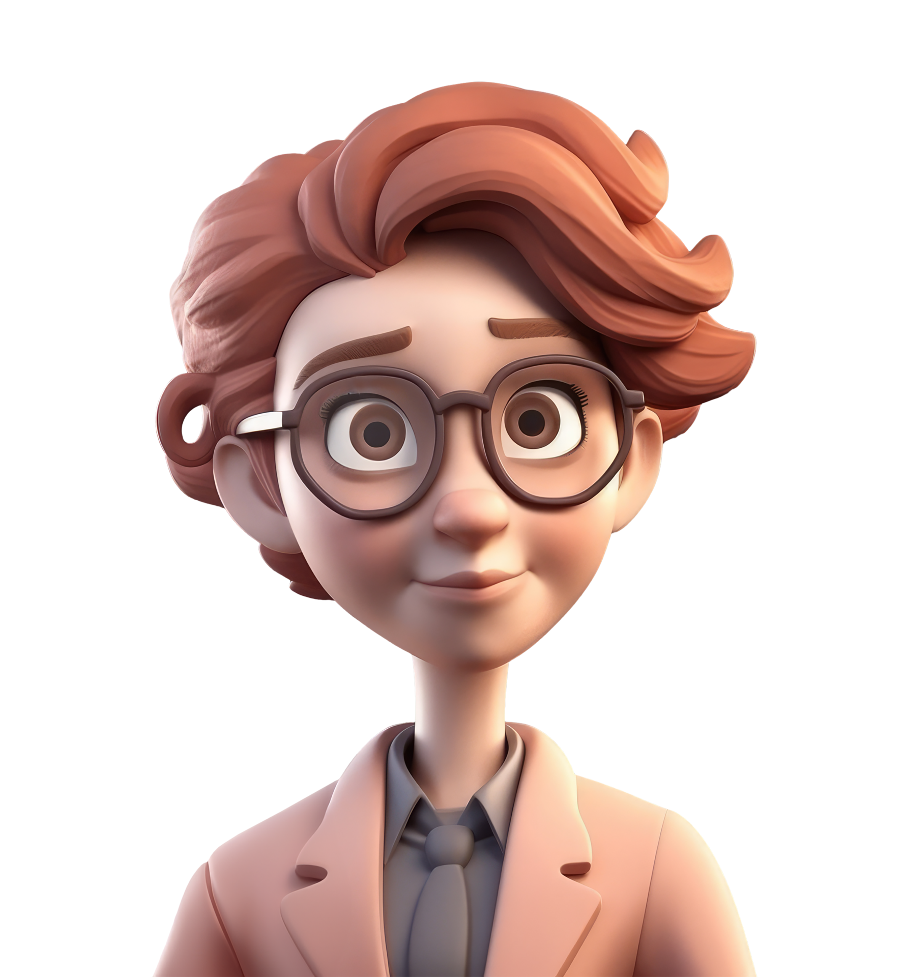 Personagem De Desenho Animado 3d Avatar Meia Idade Feliz